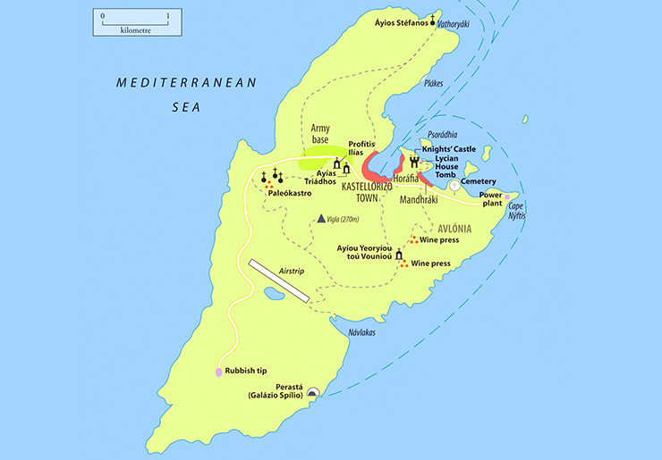 Meis Kastellorizo Adası Harita